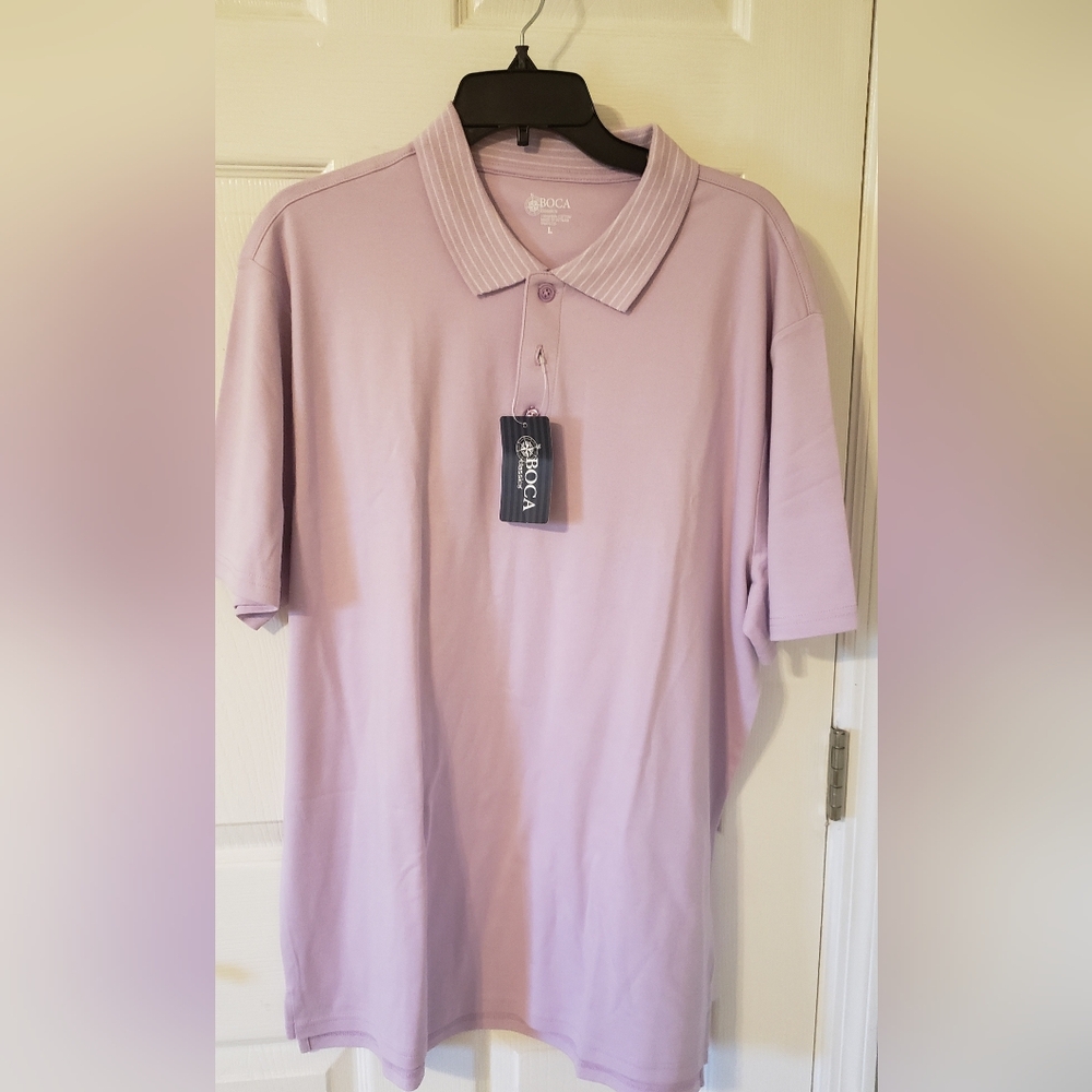 NWT-Boca Classics Men's Light Polo Shirt